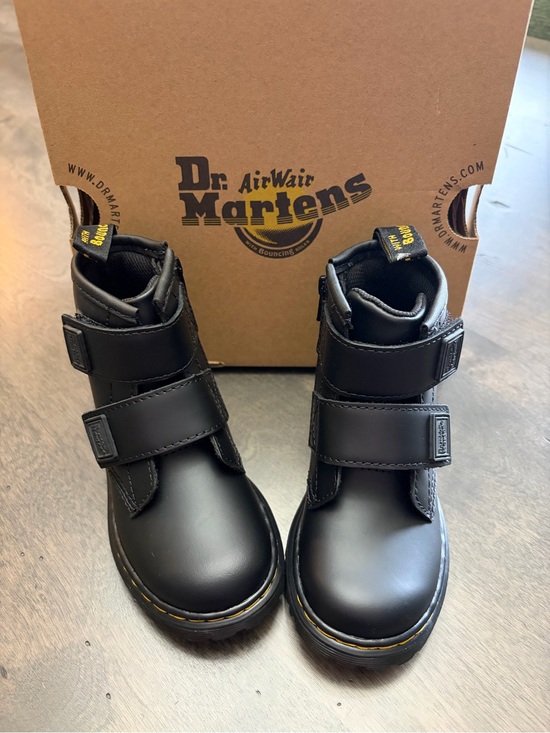 Dr. Martens Other - Dr. Martens Kids Black Leather Velcro Boots